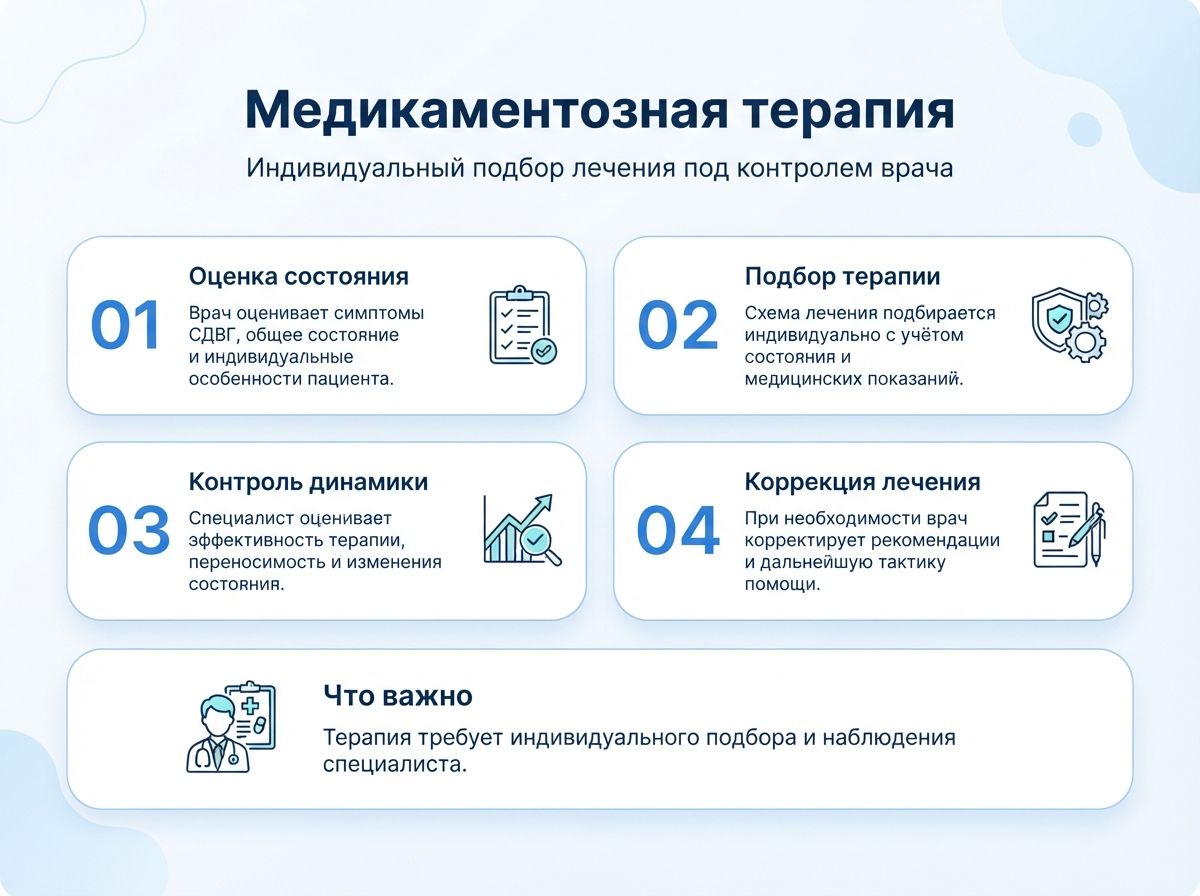 Лечение СДВГ в Перми у детей и взрослыхинфографика